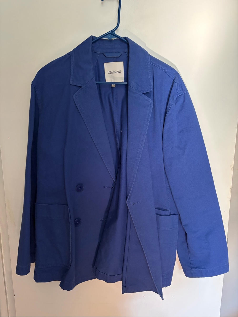 Madewell Women’s Royal Blue Lightweight Double-Breasted Jacket